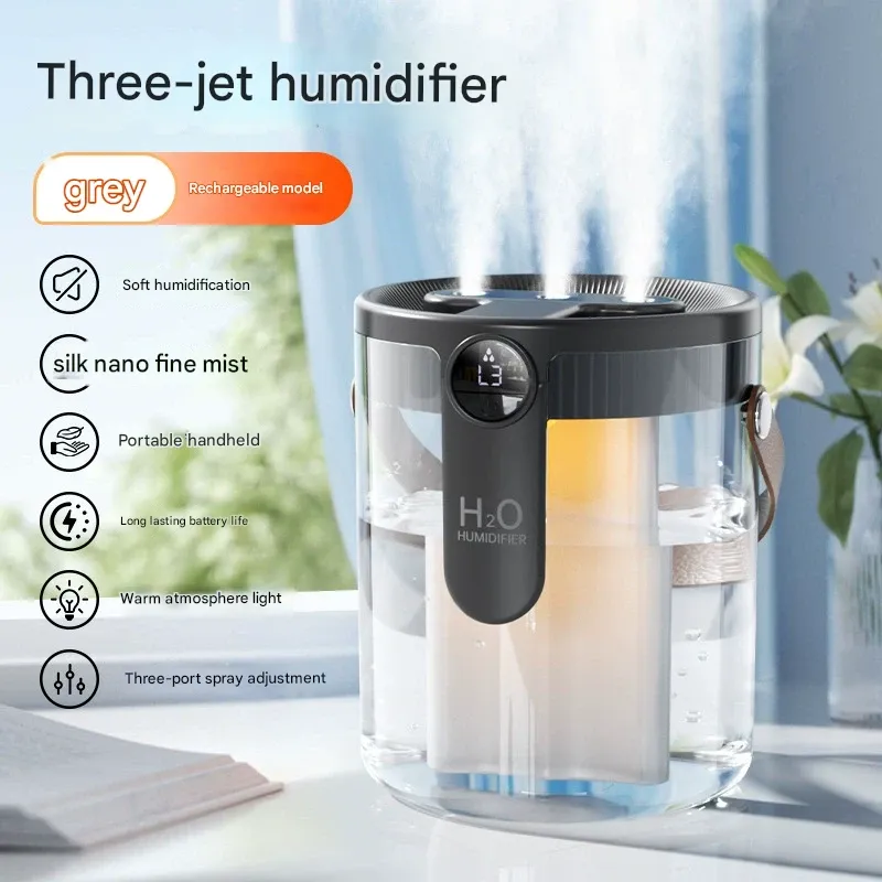 Air Humidifier for Home Use, Quiet Ultrasonic Large Capacity Humidifier for Nursery, Bedroom, and Office Desk