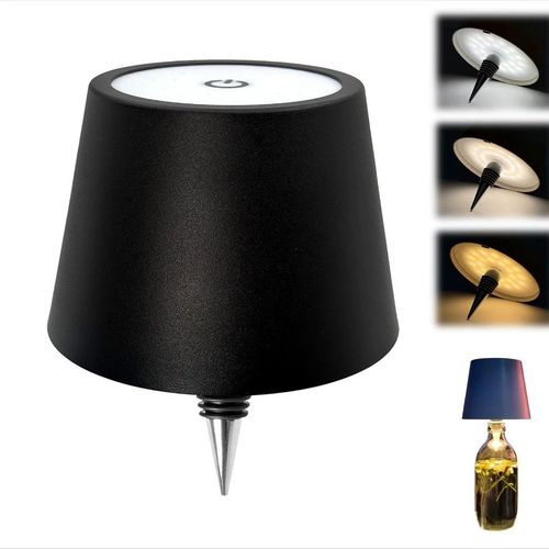 LED Bottle Charging Table Lamp - RGB Bar Recessed Mood Light Creative Restaurant Night Light with Bottle-Shaped Lamp Head