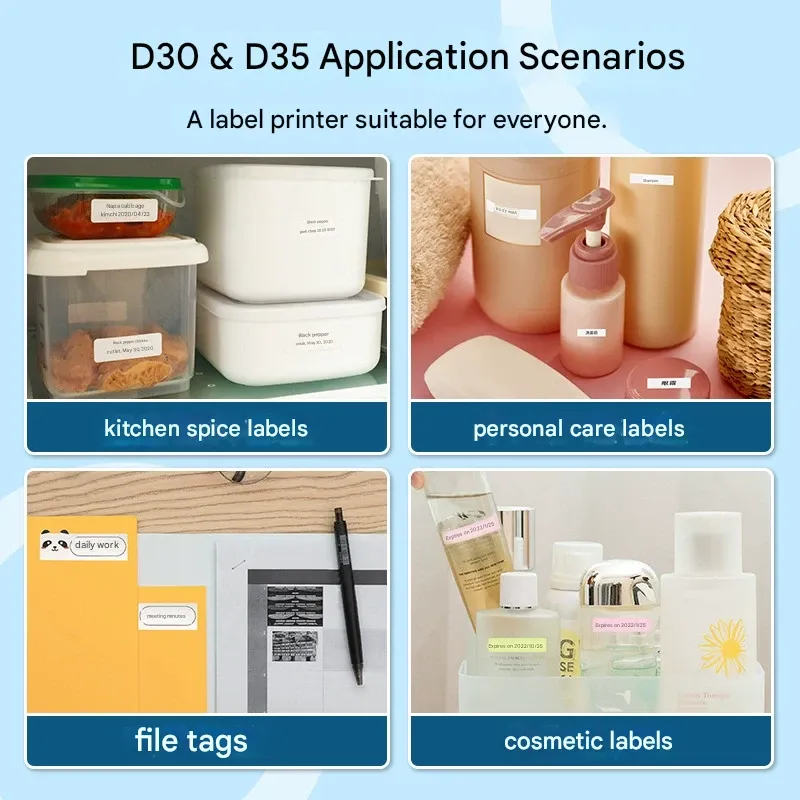 Phomemo D30 Thermal Label Printer - Handheld Portable Wireless Bluetooth Mini Sticker Printer for Home Use