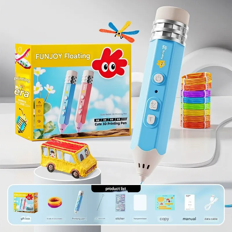 Kids 3D Printing Pen with Low-Temperature Technology & Premium Pencil Tip - Safe for Children, Ideal for 3D Drawing