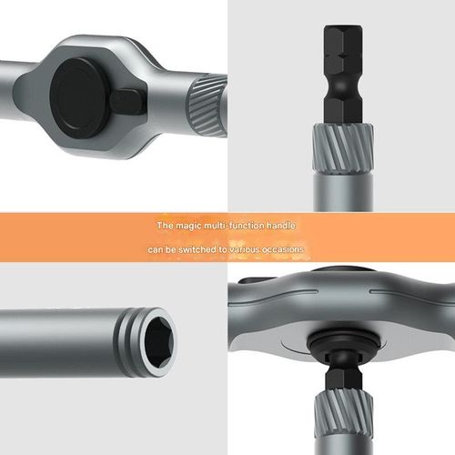 Popular 24-in-1 Ratcheting Screwdriver & Wrench Set - High-Hardness S2 Steel Multi-Tool for Home Use