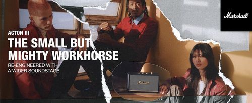 The Marshall Acton III Bluetooth speaker delivers a premium listening experience and is very popular in Ghana.