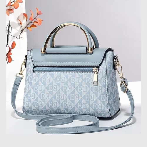 Bolsa de ombro pequena e elegante com estampado moderno