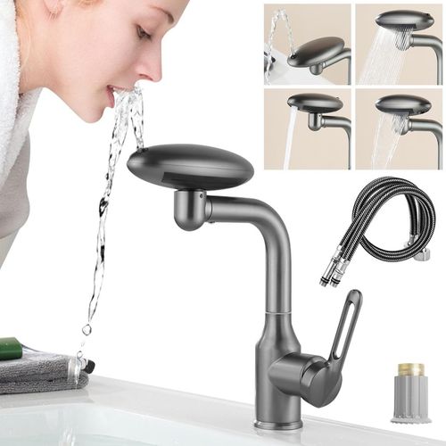 🚿 Torneira Cascata em Aço Inoxidável com Formato de Disco Voador (Água Quente e Fria) 💦