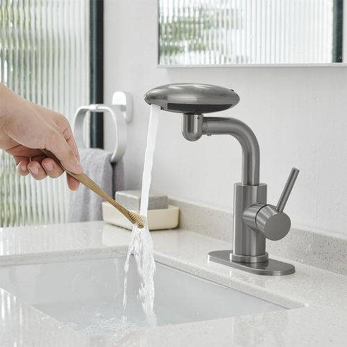 🚿 Torneira Cascata em Aço Inoxidável com Formato de Disco Voador (Água Quente e Fria) 💦