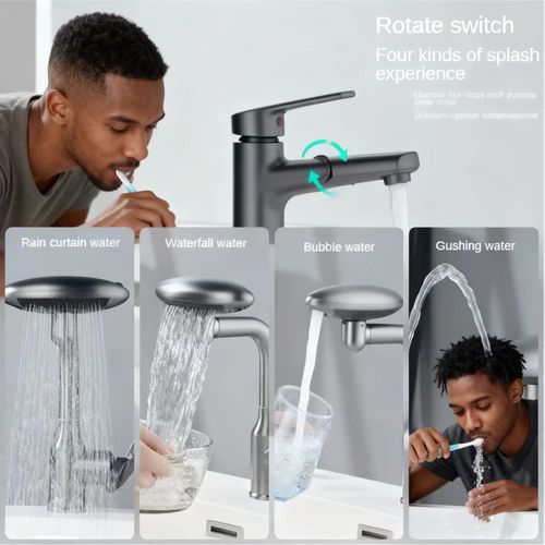 🚿 Torneira Cascata em Aço Inoxidável com Formato de Disco Voador (Água Quente e Fria) 💦