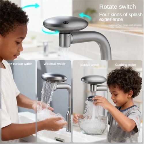 🚿 Torneira Cascata em Aço Inoxidável com Formato de Disco Voador (Água Quente e Fria) 💦