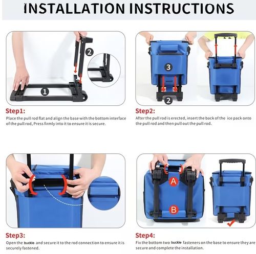 ❄️Especial de Verão🧊🧳Bolsa Térmica com Rodas para Uso Externo