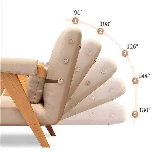Sofá- cama nórdico dobrável que economiza espaço