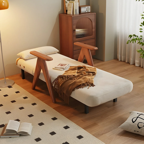 Sofá- cama nórdico dobrável que economiza espaço