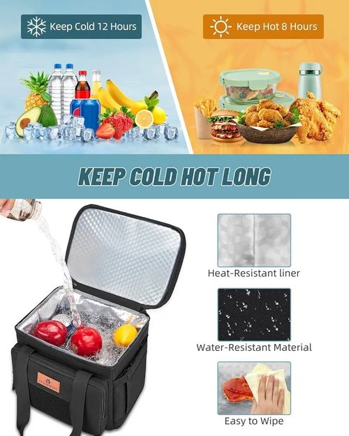 ⏰Oferta por tempo limitado🍱🧊Lancheira térmica extragrande – Mantém os alimentos quentes ou frios por horas, à prova d'água e com vários compartimentos✨