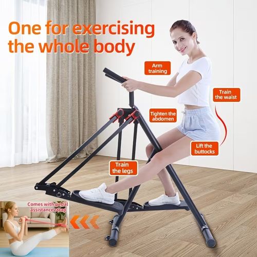 Kit de Fitness Doméstico 2 em 1 | Elástico Extensor com Pedais + Aparelho de Alongamento de Pernas