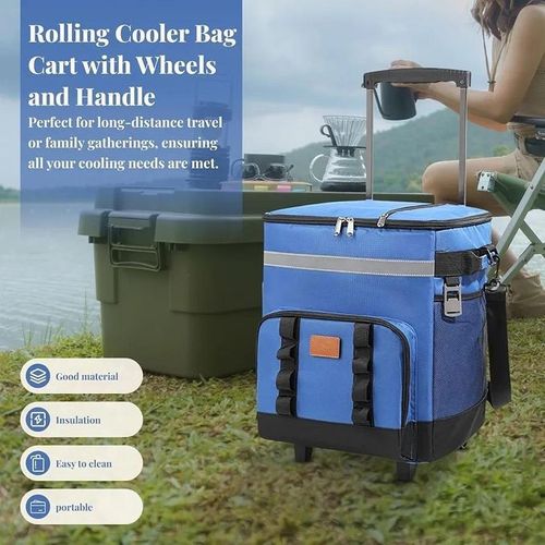 ❄️Especial de Verão🧊🧳Bolsa Térmica com Rodas para Uso Externo