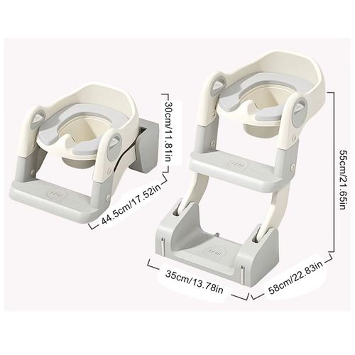 Selo de Treino para Toaletes Infantil com Escada de Passos🤰