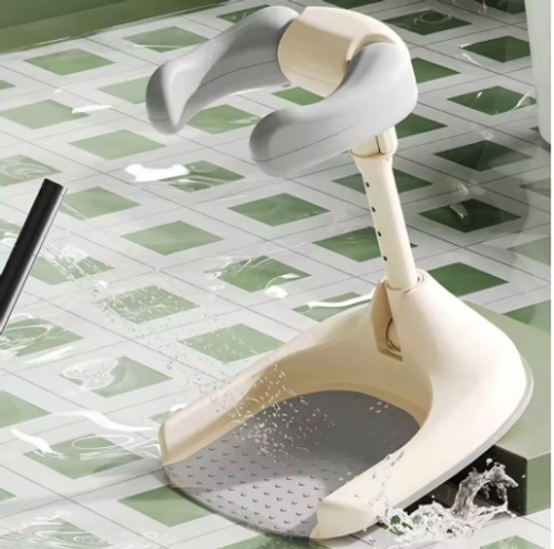 Drainage Holes Baby Shower Rack Secure Bathtub Organizer Armrest Design Anti-Slip Bath Organizer Wash Seat Anti-Skip Base