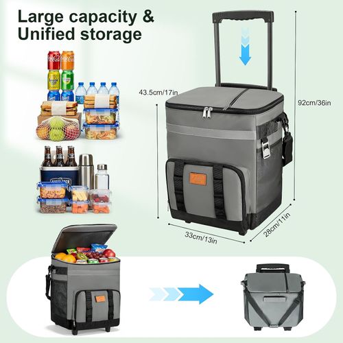 ❄️Especial de Verão🧊🧳Bolsa Térmica com Rodas para Uso Externo