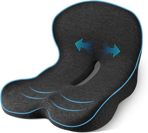 📢📢50% de desconto!!! ⏰ Almofada de assento antiderrapante em espuma viscoelástica – Alívio para a dor ciática, tecido de malha respirável e ajuste universal para automóvel, escritório e cadeira de rodas.