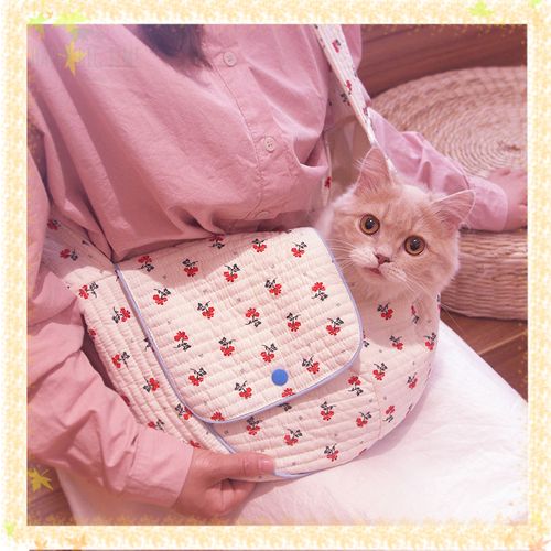 Pet Bag for Cats Small Dog Outdoor Portable Pet Backpack One-shoulder Printing Messenger Carriers Bag Pet Supplies