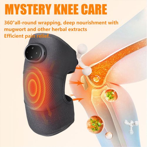 Heated Knee Brace Electric Knee Massager Graphene Heat Pad, Rechargeable Knee Warmer with LCD Touch Control, 5 Heat Levels and 3 Massage Modes for Knee, Shoulder, Home and Office Use, COD Free Shipping, Pay on Delivery