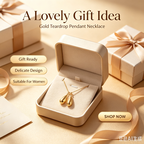 Gold Teardrop Y Lariat Necklace, Adjustable Slider Water Drop Pendant Necklace Minimalist Jewelry for Women Daily Party Wear