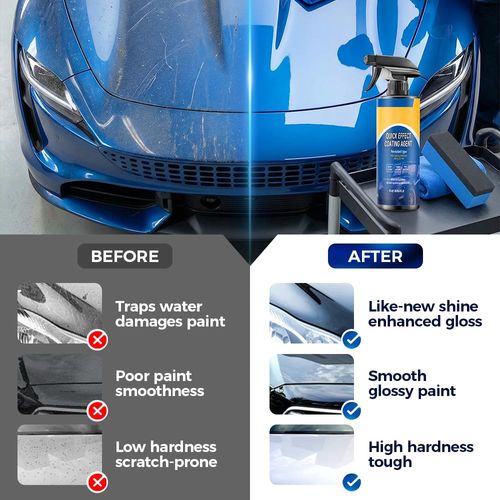 RayHong 120ml Car Coating Spray Quick Effect Wax Polish Agent, Car Paint Care Spray, Auto Gloss Coating Liquid for Car Cleaning, Paint Shine, Water Beading and Surface Protection, Buy 1 Get 4, COD Free Shipping, Pay on Delivery