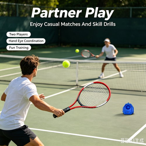 Beginner Tennis Racket Self-Training Kit, Pre-Strung Tennis Racket with Rebound Ball & Training Base