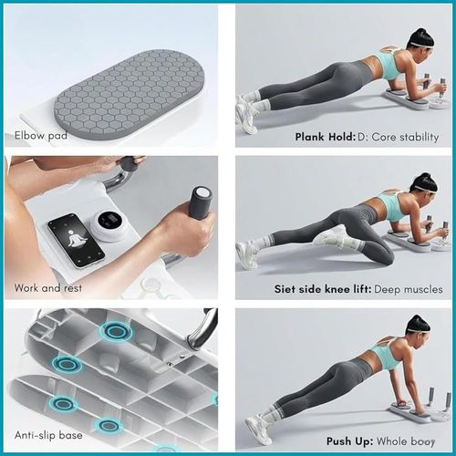 Multifunction Plank Trainer Push Up Board with Timer, Home Fitness Core Trainer, Ab Workout Support Board, Push Up Stand for Plank, Arm, Chest, Shoulder and Belly Exercise, COD Free Shipping, Pay on Delivery