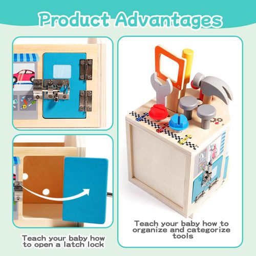 Kids Tool Box Toy Wooden Screw Nut Disassembly Building Set, Children Pretend Play Repair Tool Kit, DIY Assembly Toy, Boys and Girls Learning Game Gift, COD Free Shipping, Pay on Delivery