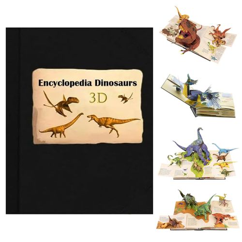 3D Dinosaur Pop Up Book, Dinosaur Encyclopedia Paper Craft Book, Interactive Dinosaur Story Book for Kids Learning, School Reading, Birthday Gift and Home Education, COD Free Shipping, Pay on Delivery