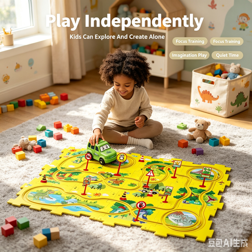 25Pcs Dinosaur Puzzle Track Car Toy, DIY Splicing Race Track, Educational Interactive Toy Gift For Kids Boys Girls