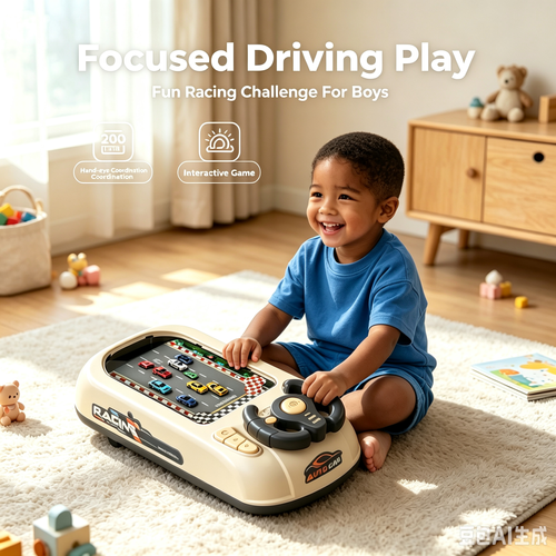 Kids Racing Obstacle Avoidance Game Toy, Handheld Driving Simulator with 200 Levels, Multifunctional Steering Wheel Racing Game for Boys Girls