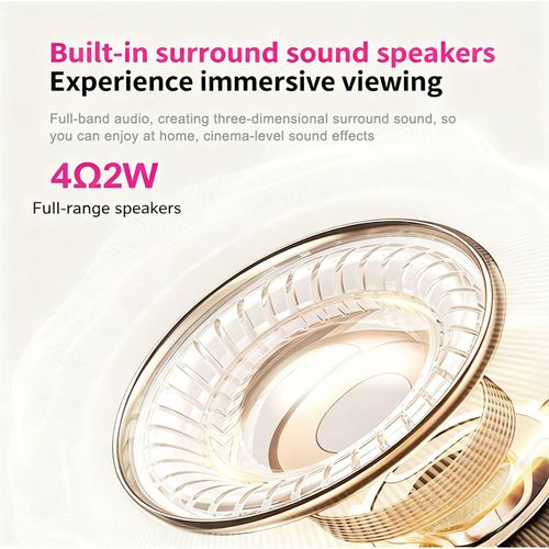 Portable Mini Home Projector With 240° Rotation Stand, Wireless Phone Screen Casting Projector