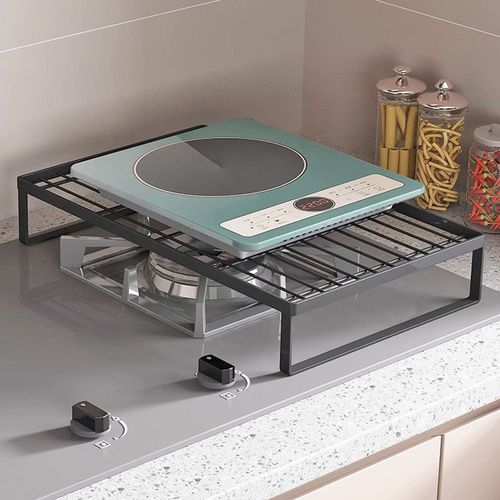 Multi-purpose Metal Storage Rack, Hollow Desktop Organizer Shelf For Kitchen Bathroom Office