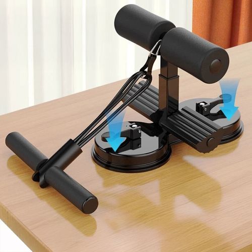 Sit-Up Assistant Trainer with Elastic Rope, Double Suction Abdominal Workout Fitness Equipment