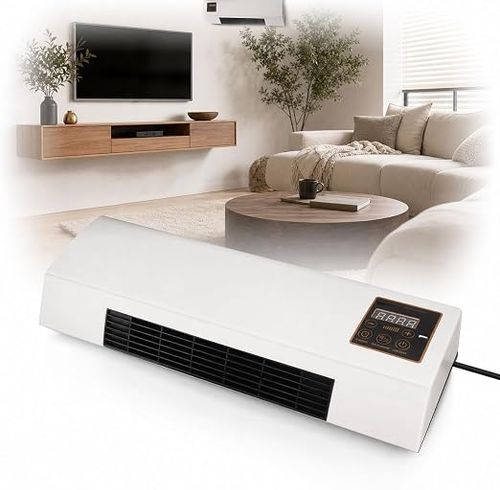 Wall Mounted Electric Space Heater, Digital Touch Control Indoor Fast Heating Radiator for Home Office