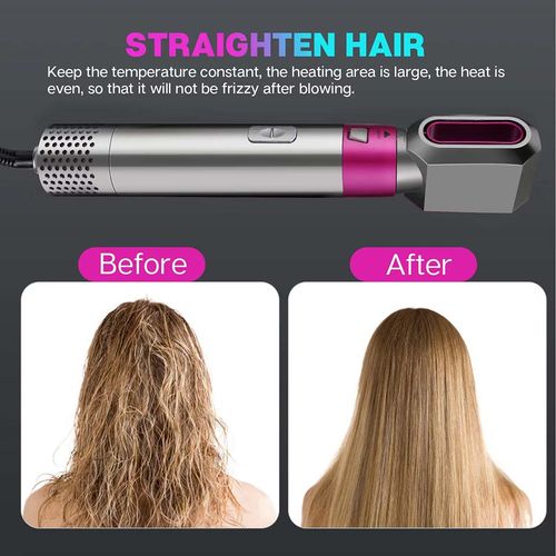 5 in 1 Hot Air Styler, Interchangeable Hair Dryer Brush, Multifunctional Hair Curler Straightener Volumizer
