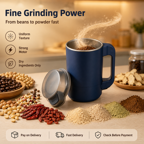 Electric Grain Grinder Coffee Bean Spice Mill, Multifunction Dry Food Powder Maker for Coffee Beans, Grains, Nuts, Dry Chili, Spices and Kitchen Grinding, Home Use, COD Free Shipping, Pay on Delivery