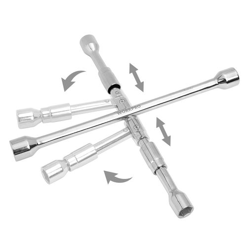 Tire Wrench Cross Lug Nut Socket Spanner 17-19-21-23mm, multi-size wheel wrench for car tyre changing, roadside repair, garage use, emergency wheel removal, strong metal tool, COD Free Shipping, Pay on Delivery