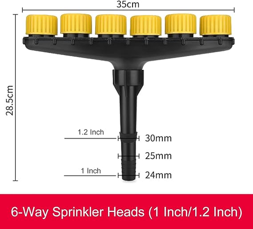 garden irrigation sprinkler, multi-head water spray nozzle, farm seedling watering tool, lawn sprinkler head, adjustable hose sprayer