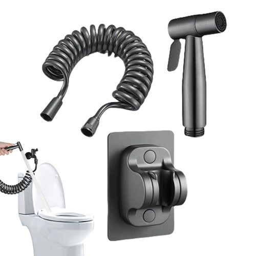 Toilet Bidet Sprayer 304 Stainless Steel Handheld Jet Spray Gun with 1.5m Flexible Hose and No-Drill Wall Bracket, High Pressure Bathroom Cleaning Sprayer for Toilet, Floor, Pet Wash, COD Free Shipping, Pay on Delivery