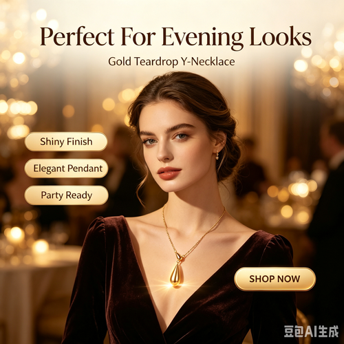 Gold Teardrop Y Lariat Necklace, Adjustable Slider Water Drop Pendant Necklace Minimalist Jewelry for Women Daily Party Wear