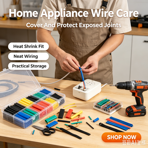 Heat Shrink Tubing Kit, Multi Color Assorted Sizes Electrical Wire Heat Shrink Tube for Cable Insulation, Wire Repair & Protection