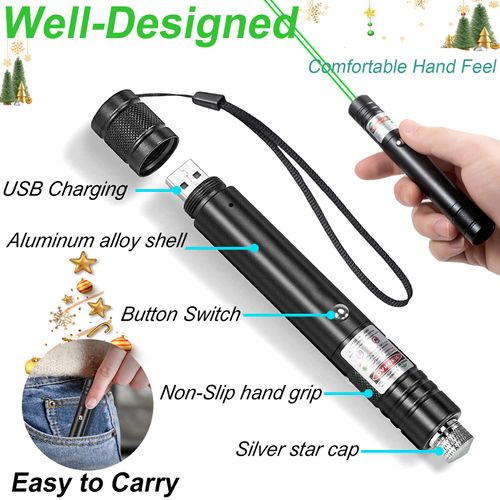 Laser Pointer 710 USB Rechargeable Green Red Laser Pen, Single Dot Star Laser Pointer, Portable Laser Pen for Presentation, Teaching, Outdoor Pointing, Location Marking, COD Free Shipping, Pay on Delivery