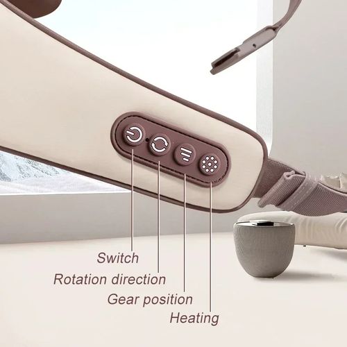 Rechargeable Neck Shoulder Trapezius Massager, Electric Deep Tissue Kneading Massager for Pain Relief