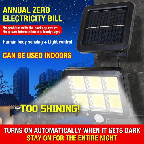 Separated Solar Motion Sensor Light, Outdoor Waterproof LED Flood Light for Garden Yard Garage