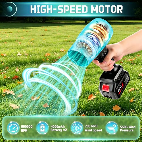 Cordless Electric Blower Rechargeable Leaf Dust Blower, 48V portable air blower for outdoor cleaning, garden leaves, car dust, workshop dust, home cleaning, strong wind fan tool with battery option, COD Free Shipping, Pay on Delivery