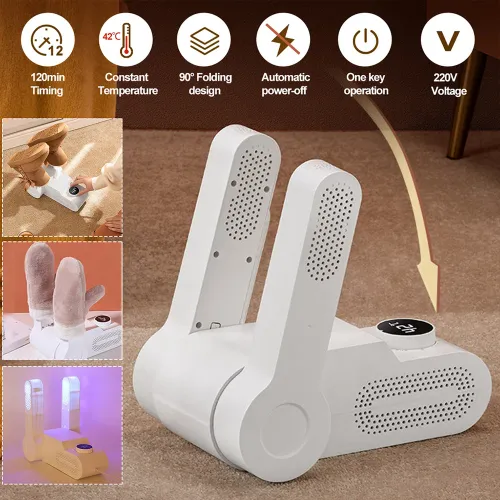 Foldable Shoe Dryer with UV Sterilization, Constant Temperature Footwear Dryer for Shoes Boots Slippers