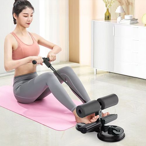 Sit-Up Assistant Trainer with Elastic Rope, Double Suction Abdominal Workout Fitness Equipment