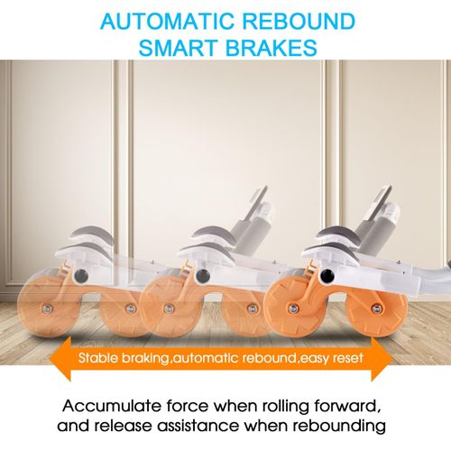 Ab Roller Wheel Automatic Rebound Abdominal Exercise Wheel with Elbow Support, Phone Holder and Timer Option for Home Fitness, Core Training, Waist and Belly Exercise, COD Free Shipping, Pay on Delivery
