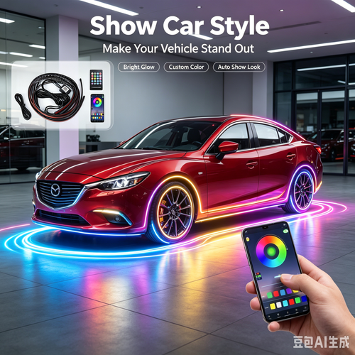 Car Underbody RGB LED Light Strip, APP & Remote Control Waterproof Neon Light, Auto Bottom Ambient Decor Light For Vehicle